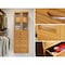 John Louis Home Solid Wood 16in. Deep 5 Drawer and Glass Door Storage Tower Honey Maple JLH-306WC-H-GD - alternate 1